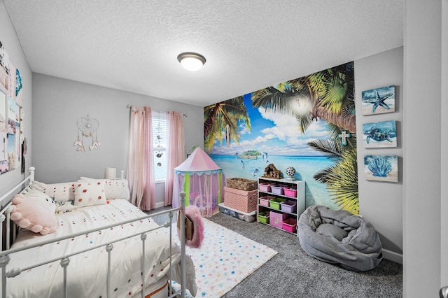7243 Ada Dr, Lino Lakes, MN 55038 - bedroom with carpet and a textured ceiling