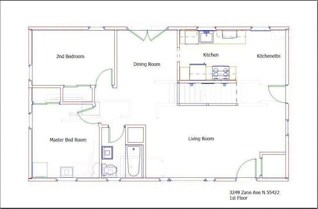 3249 Zane Ave N, Crystal, MN 55422 - property floor plan