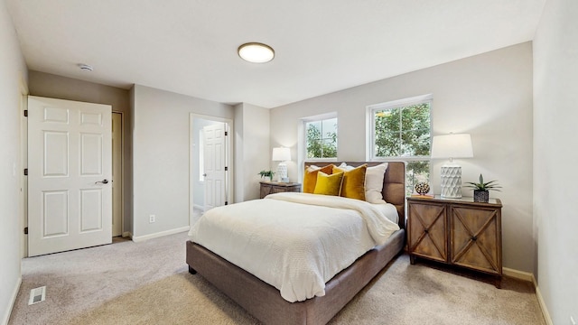 8102 Oakview Ln N Unit 39, Maple Grove, MN 55369 - bedroom featuring light colored carpet, baseboards, and ensuite bath