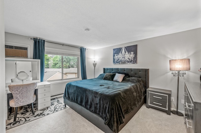 2220 Ridge Dr Unit 16, Saint Louis Park, MN 55416 - carpeted bedroom with a baseboard radiator and a wall unit AC