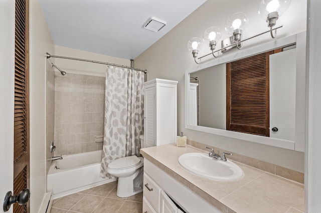 2220 Ridge Dr Unit 16, Saint Louis Park, MN 55416 - full bath featuring vanity, shower / bath combo with shower curtain, and tile patterned floors