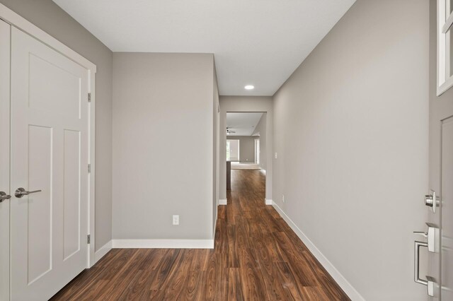 17266 204th Ave NW, Big Lake, MN 55309 - hall featuring wood finished floors, baseboards, and recessed lighting
