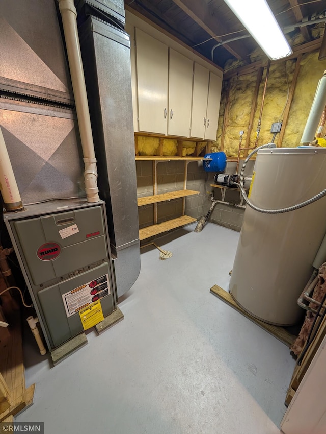 353 44th Ave NW, Powers Twp, MN 56435 - unfinished basement featuring heating unit