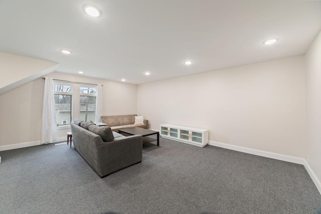 724 1st Ave NW, New Brighton, MN 55112 - living room with carpet flooring, recessed lighting, and baseboards