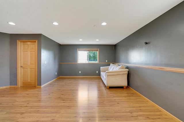 12966 Carole Dr, Becker, MN 55308 - sitting room with light wood-style flooring and recessed lighting