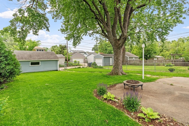 5737 Vincent Ave S, Minneapolis, MN 55410 - view of yard featuring a fire pit