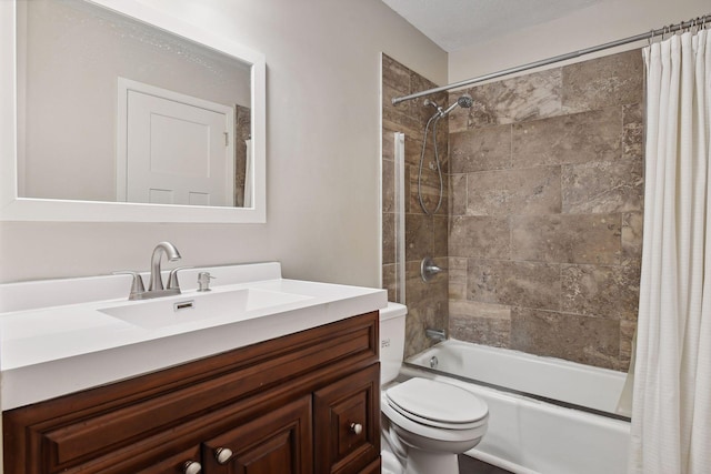 7511 Zinnia Way, Maple Grove, MN 55311 - bathroom with shower / bathtub combination with curtain, vanity, and toilet