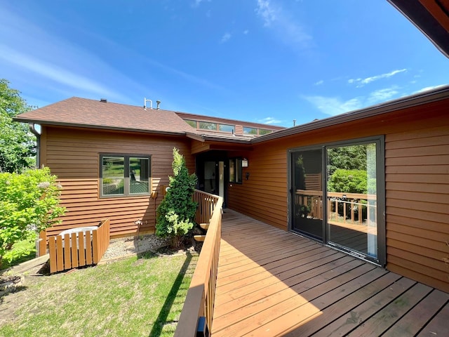 1319 3rd St, Red Wing, MN 55066 - wooden deck with a lawn