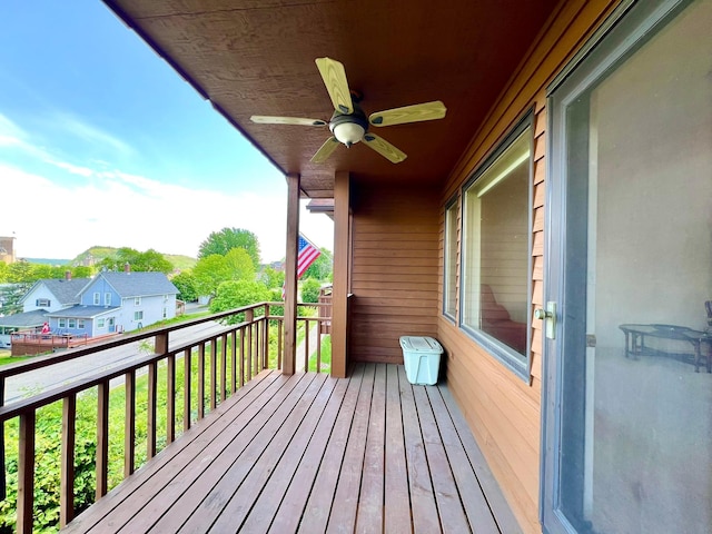 1319 3rd St, Red Wing, MN 55066 - balcony with ceiling fan and a residential view