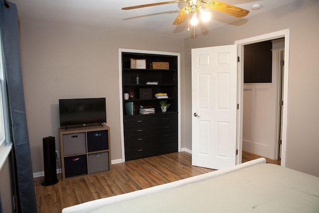 6014 6th St, Lake Park, MN 56554 - bedroom featuring wood finished floors and a ceiling fan