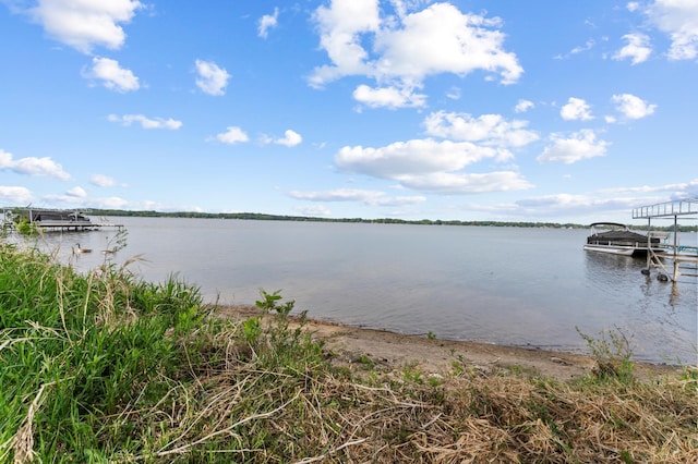 51470 Rush Lake Trl, Nessel Twp, MN 55069 - water view featuring a dock