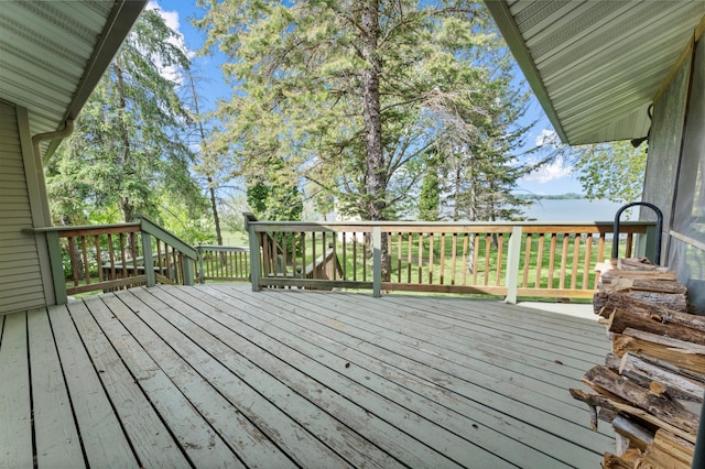 51470 Rush Lake Trl, Nessel Twp, MN 55069 - view of wooden deck