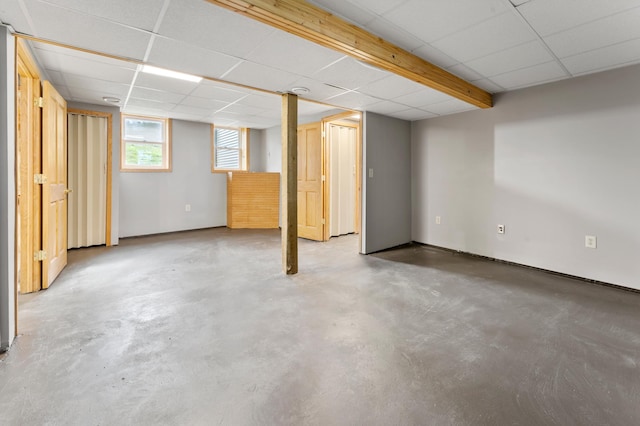 51470 Rush Lake Trl, Nessel Twp, MN 55069 - below grade area with a paneled ceiling