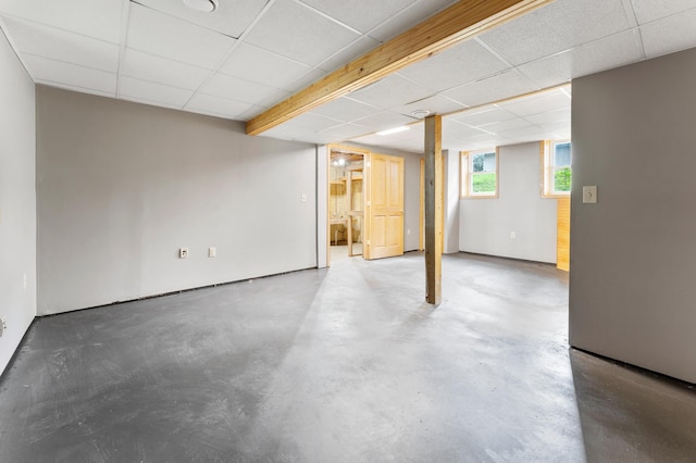 51470 Rush Lake Trl, Nessel Twp, MN 55069 - below grade area featuring a paneled ceiling