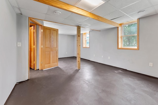 51470 Rush Lake Trl, Nessel Twp, MN 55069 - below grade area with a drop ceiling and plenty of natural light