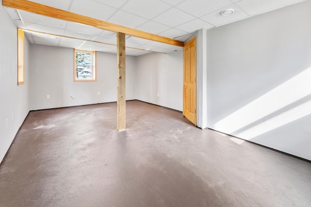 51470 Rush Lake Trl, Nessel Twp, MN 55069 - basement with a drop ceiling and baseboards