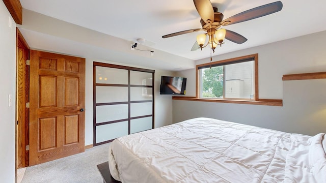 3224 48th St NW, Rochester, MN 55901 - carpeted bedroom featuring a closet and ceiling fan