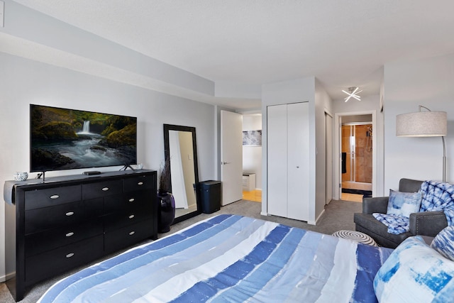 121 Washington Ave S Unit 1816, Minneapolis, MN 55401 - bedroom with light carpet, ensuite bath, and baseboards