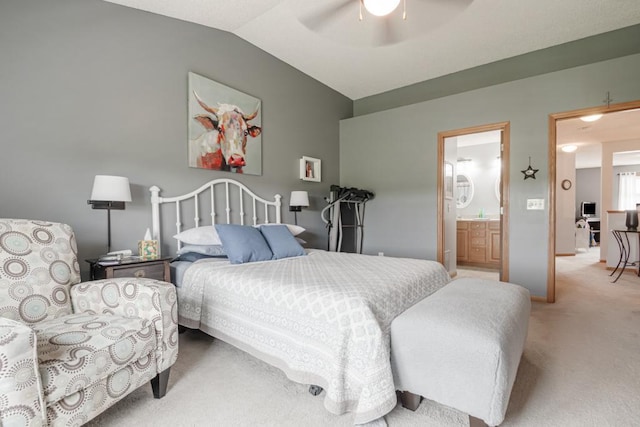 10465 172nd Ln NW, Elk River, MN 55330 - carpeted bedroom with vaulted ceiling, ensuite bath, and ceiling fan
