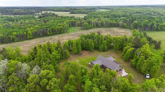 20470 220th St, Verndale, MN 56481 - aerial view of property and surrounding area featuring a heavily wooded area