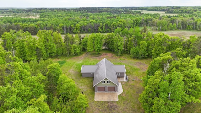 20470 220th St, Verndale, MN 56481 - aerial view of property and surrounding area featuring a heavily wooded area