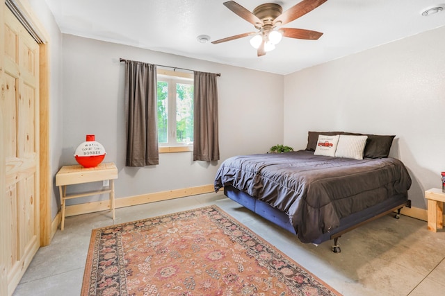 20470 220th St, Verndale, MN 56481 - bedroom featuring baseboards and ceiling fan