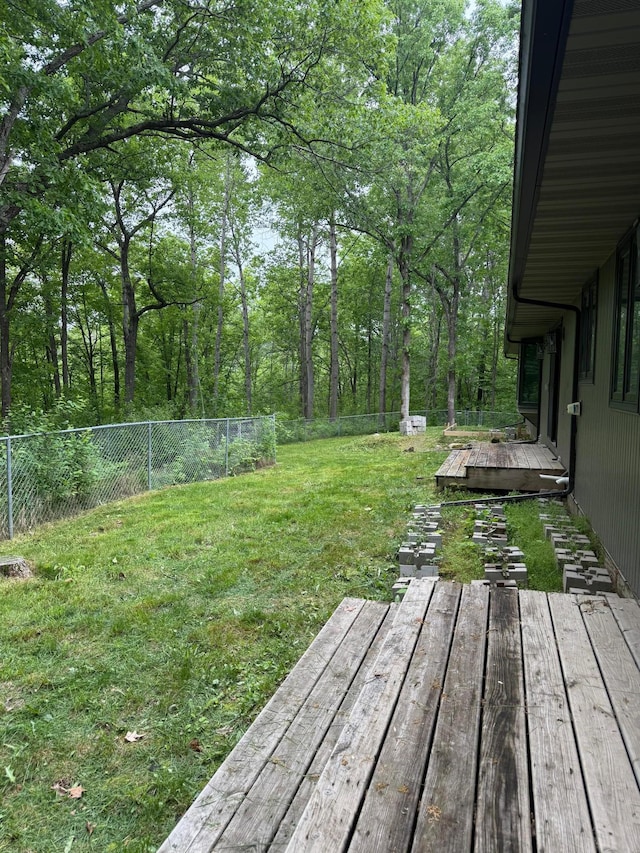 33688 416th Ave, Farm Island Twp, MN 56431 - view of yard featuring a deck