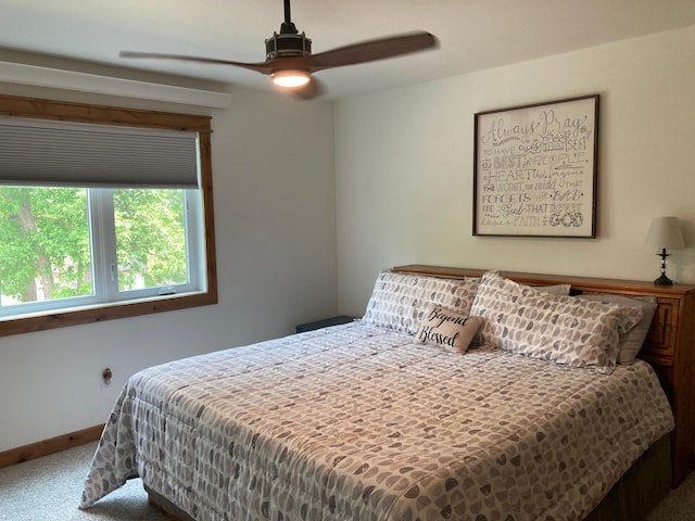 51509 County Highway 9, Scambler Twp, MN 56572 - carpeted bedroom with baseboards and ceiling fan