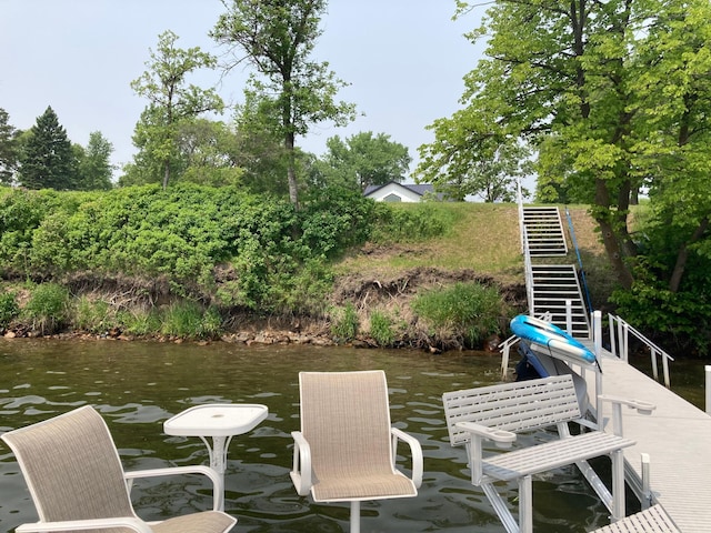 51509 County Highway 9, Scambler Twp, MN 56572 - dock with a water view and view of scattered trees