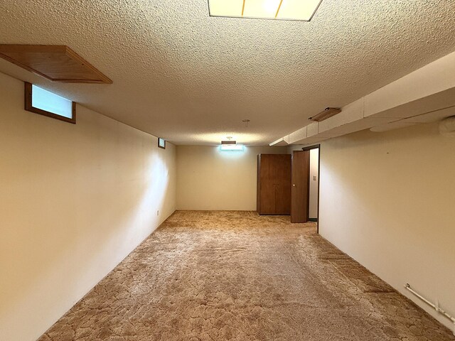 1620 4th St, Montevideo, MN 56265 - basement with light carpet and a textured ceiling