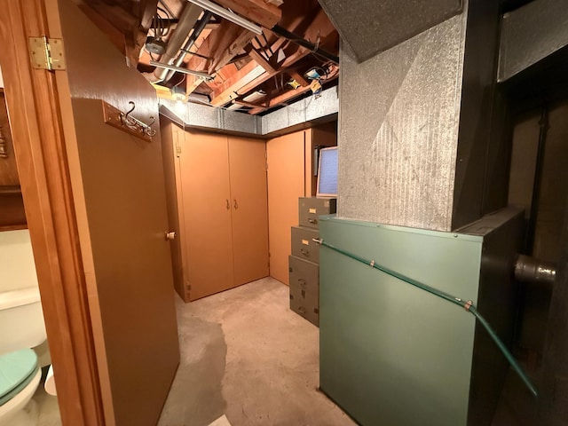 1620 4th St, Montevideo, MN 56265 - unfinished basement featuring heating unit