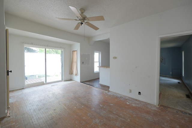 5741 Maple St, Rockford, MN 55373 - empty room with plenty of natural light, ceiling fan, and hardwood / wood-style flooring