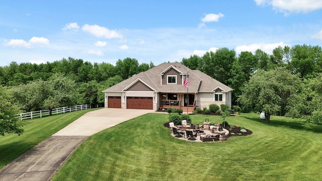 22774 Olivine St NW, Nowthen, MN 55330 - view of front of property with driveway, a porch, and an attached garage