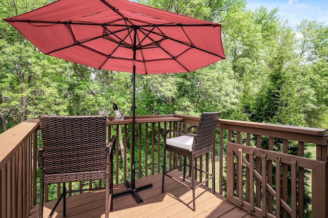 22774 Olivine St NW, Nowthen, MN 55330 - deck with a wooded view