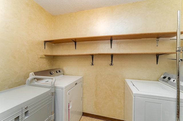 520 State St, West Concord, MN 55985 - laundry room with separate washer and dryer and a textured ceiling