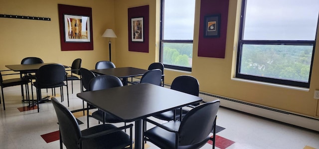 6615 Lake Shore Dr S Unit 717, Richfield, MN 55423 - office space with a baseboard radiator and tile patterned floors