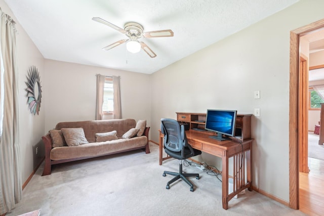 1852 13th Ave W, Shakopee, MN 55379 - carpeted office space featuring plenty of natural light, a ceiling fan, and baseboards