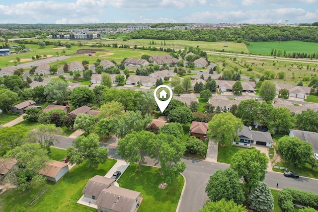 1852 13th Ave W, Shakopee, MN 55379 - aerial perspective of suburban area featuring a tree filled landscape