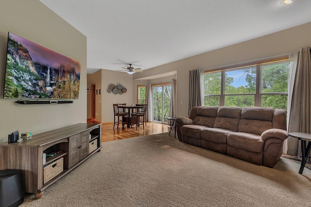 25845 12th St W, Zimmerman, MN 55398 - living room with a ceiling fan and light carpet