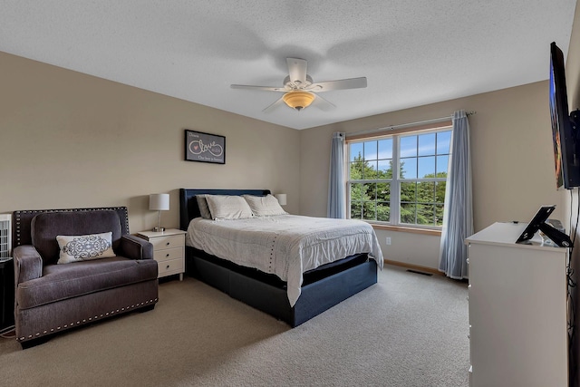 25845 12th St W, Zimmerman, MN 55398 - bedroom featuring carpet flooring, ceiling fan, a textured ceiling, and baseboards