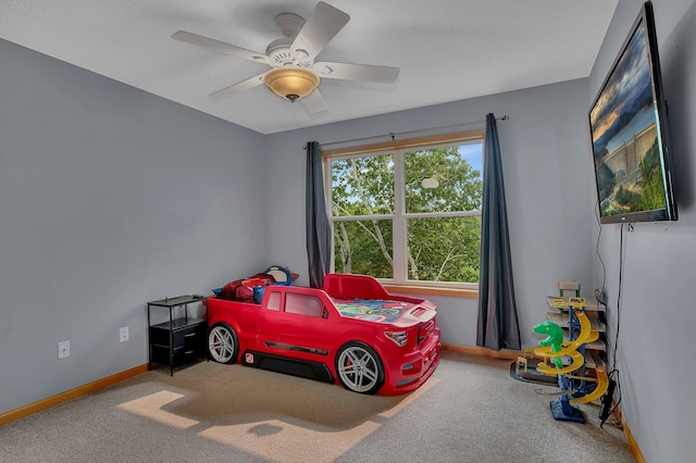 25845 12th St W, Zimmerman, MN 55398 - bedroom with carpet, baseboards, and a ceiling fan
