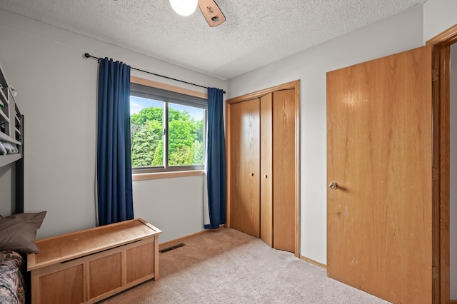5641 146th Ave NW, Ramsey, MN 55303 - bedroom with carpet floors, a textured ceiling, a closet, and baseboards