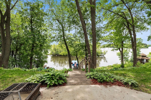 13100 Island View Dr NW, Elk River, MN 55330 - dock area featuring a water view
