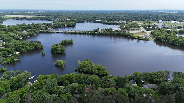 13100 Island View Dr NW, Elk River, MN 55330 - aerial view of a nearby body of water and a heavily wooded area