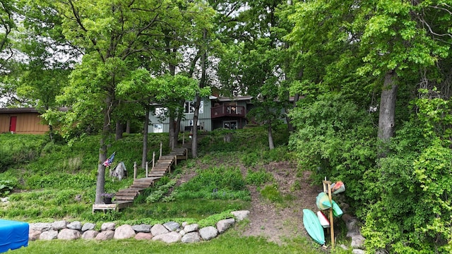 13100 Island View Dr NW, Elk River, MN 55330 - view of yard featuring stairs