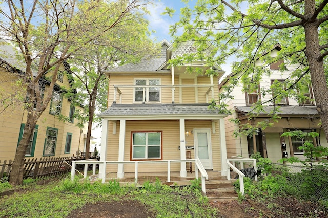 483 Como Ave, Saint Paul, MN 55103 - traditional style home featuring covered porch and roof with shingles