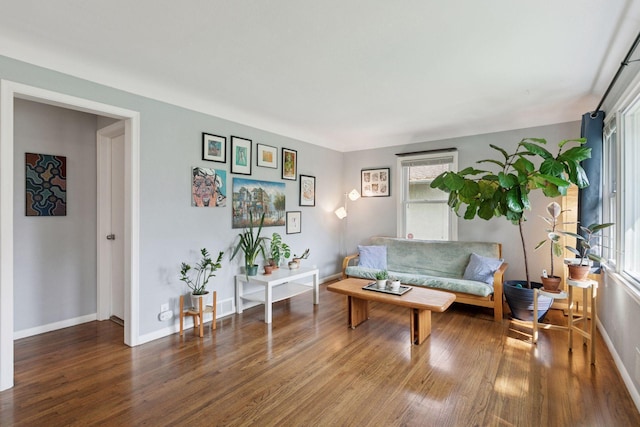 4124 14th Ave S, Minneapolis, MN 55407 - living room with plenty of natural light, wood finished floors, and baseboards