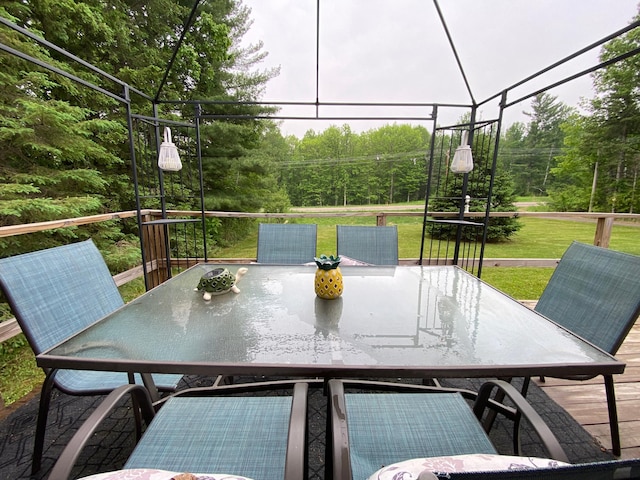 3771 County Line Rd, Moose Lake Twp, MN 55783 - view of patio / terrace featuring outdoor dining area
