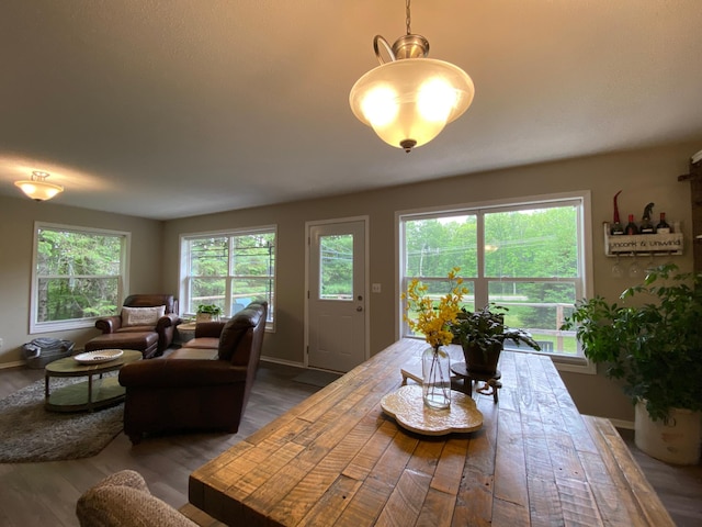 3771 County Line Rd, Moose Lake Twp, MN 55783 - dining room with dark wood-style floors and baseboards