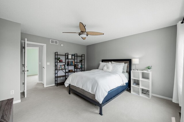 2099 Clover Ridge Dr, Chaska, MN 55318 - carpeted bedroom with baseboards and ceiling fan